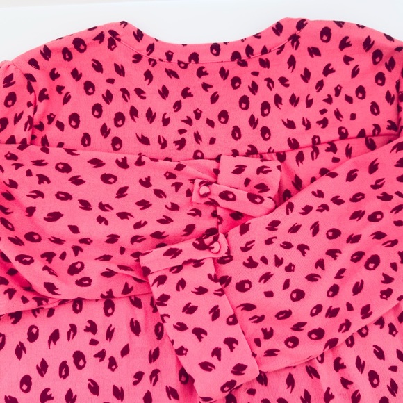 Kim Rogers Ladies Blouse 3/4 Tab Sleeve Pink Leopard Print Size XL Pull Over - Picture 14 of 15